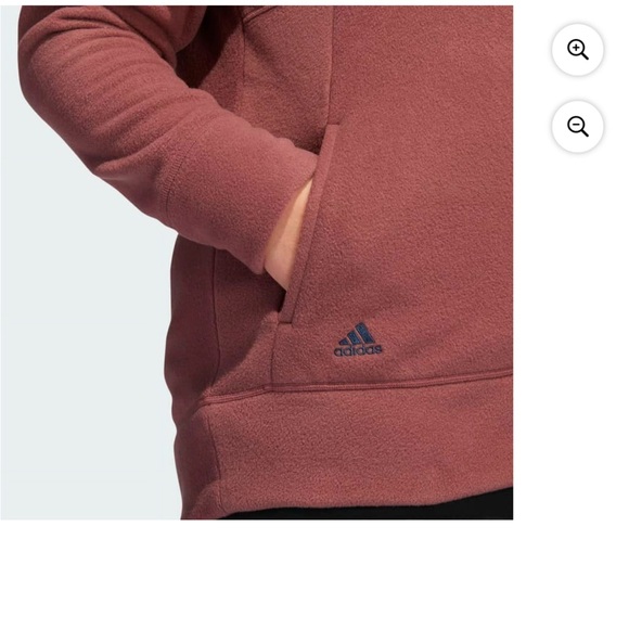 XXL Adidas Full Zip Fleece Quiet Crimson Outerwear Women 2X - Picture 4 of 5